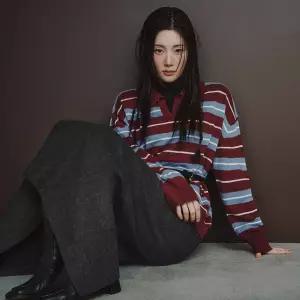 온앤온 가 오버핏 스트라이프 카라 니트 NEK5WP909