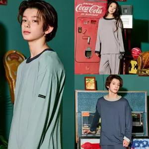 마밤 MSMV 아동 주니어 잠옷 피치기모 링거9부 초등학생 내의 키즈 실내복 10COLOR