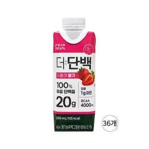 빙그레 더단백 드링크 딸기 250ml 36개