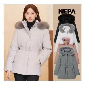 네파 25년 FW 여성 프리미아 벨티드 미드 다운자켓 안유진다운7L82072