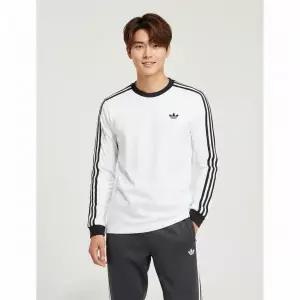 3스트라이프 롱 슬리브 티셔츠 화이트 KE3545