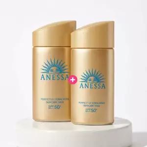 [1+1/단독기획] 아넷사 퍼펙트 UV 선스크린 스킨케어 밀크 60ml 2입 기획