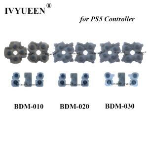 [호환품]PlayStation 5 PS5 슬림 컨트롤러 용 IVYUEEN DualSense BDM 010 020 030 전도성 고무 접착 버튼