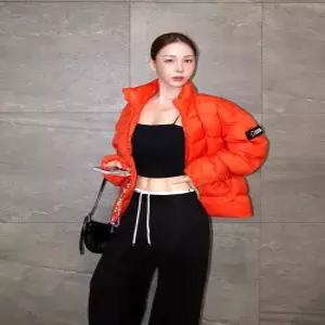 N254UPD903 오록스 스탠드넥 퀼팅 패딩 점퍼 L/ORANGE