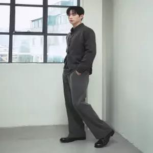 [정품] 드로우핏 [서강준PICK] 밴딩 와이드 슬랙스 [GREY] DFPT2103GY