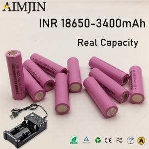 호환 18650용 리튬이온 배터리 3.7V 충전식 3400mAh 리튬 DIY 20A 전류