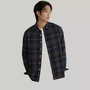 [빈폴] [Essential] 헤릿 체크 셔츠 그린 BC6864E96M