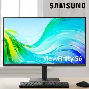 삼성전자 27인치 모니터 컴퓨터 QHD IPS LS27F610E 피벗 세로모니터 멀티스탠드