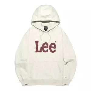LEE 빅 트위치 로고 후드 티셔츠 오트밀