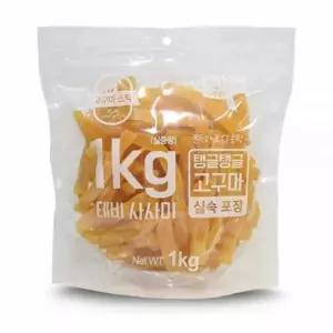 강아지간식 간식 애견간식 강아지 고구마스틱 애완간식 테비 탱글탱글 1kg