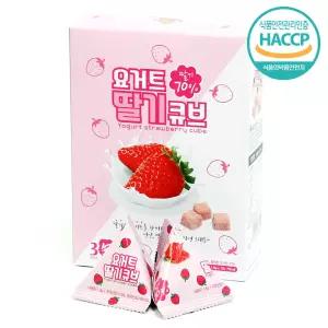 산마을 요거트 딸기 큐브 1.8gx10개입 삼각포장 동결건조 요거트 큐브