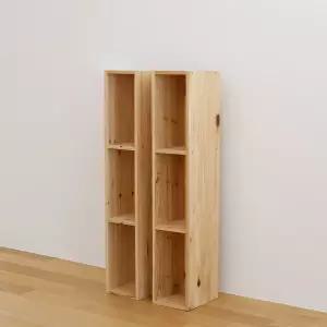 간편조립 DIY 삼나무 슬림 3단 책장 틈새수납장 1P