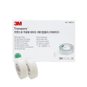 3M 쓰리엠 의료용 테이프 트랜스포 1527-0 1.25cmX9.1m 1팩 24롤 [3세트]