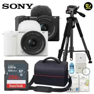 소니 정품 ZV-E10M2K 16-50mm II / 프리미엄 삼각대 패키지 8종세트 / 256G+MCUV필터+전용가방+삼각대+카드리더기+청소도구+극세사융+액정보호필름 / TJ