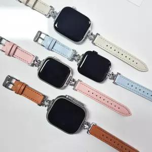 애플워치 12 11 10 9 8 7 울트라 여성용 시계줄 49mm 46 45 44 42 41 40 SE 3 2 샤이닝 큐빅 스타 레더 스트랩 가죽 밴드