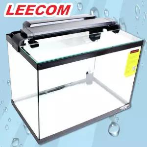 리컴 XT-460 블랙 14W LED 조명 상면 일체형 사각 유리 어항 수조 (470x290x400mm)