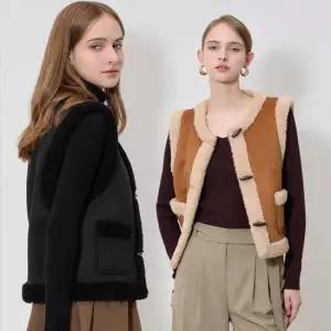 [르오트] 호주산 양모 100 FAUX 무스탕 베스트 조끼 -사이즈55~88 [택가 128,000원]
