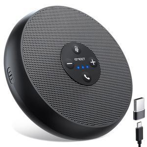 EMEET USB 스피커폰, M1A Zoom 인증 AI 마이크 360 음성 픽업 타입 C-A 플러그 앤 플레이 컴퓨터 스피커, 5-8인용 빠른 음소거 소음 감소 에코 캔슬링, 팀용