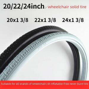 노튜브 솔리드 타이어 휠체어 유모차 바퀴 20 22 24인치 1-3/8 통고무