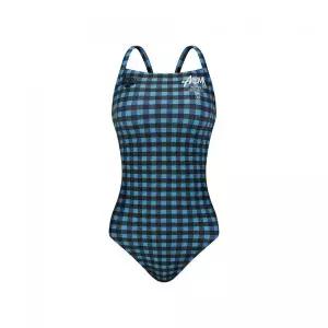 아레나 어반체크 원피스 더블 크로스 스트랩백 A6SL1LO66BLU