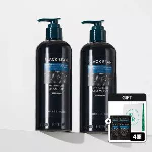계면활성제 설페이트ZERO 네이처리퍼블릭 블랙빈 모발 감소 증상개선 샴푸 520ml, 2개