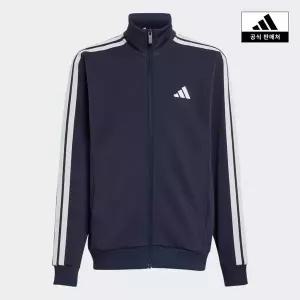 [아디다스키즈](대전신세계)[adidas kids](A130~A160) 에센셜 3-스트라이프 루즈 핏 더블니트 트랙탑 (K...