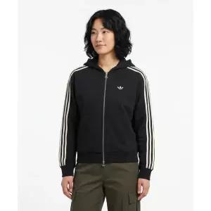 ADIDAS 후드 집업 - 블랙:크림화이트 / KC9315