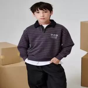 [대구백화점] [블루테일]차콜그레이 하프 집업 맨투맨(AAG3TS07CG)