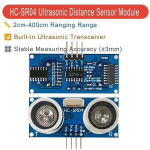 초음파 모듈 HC-SR04 거리 측정 변환기 센서 비접촉 2-450cm Arduino DIY 스마트 자동차 정확한
