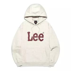 [LEE]LEE 빅 트위치 로고 후드 티셔츠 오트밀 LE2503HD01OT