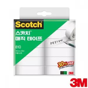 3M 스카치 매직테이프 세이빙팩 810R 12 18mm x32m 일반테이프