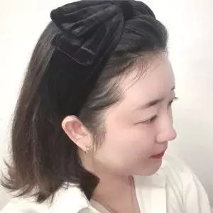 리본 여성 벨벳 머리띠 데일리 헤어 머리띠 깔끔한 넓은 헤어밴드 여성벨벳머리띠