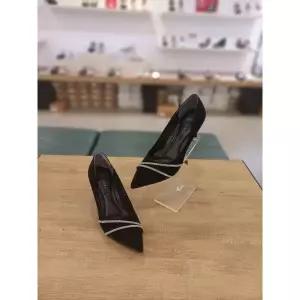 세라 1color 마리오 여성 사틴스판 포인트 토 사선큐빅장식 펌프스6cm S24P500