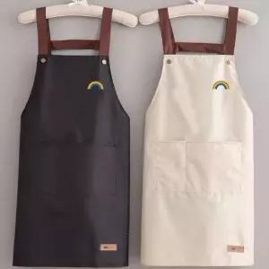 레인보우 다용도 앞치마 아이보리 플로리스트 바리스타 꽃집 공방 주방 캠핑 20DF1