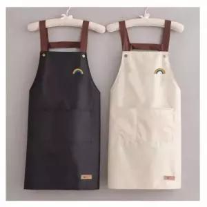 바리스타 카페 아이보리 꽃집 주방 레인보우 앞치마 다용도 플로리스트