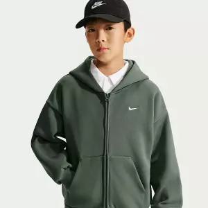 Nike 나이키 스포츠웨어 솔로 스우시 주니어 플리스 풀집 후디 IZ5351 -303