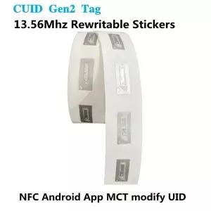 CUID Gen2 전자 태그 재기록 가능한 스마트 키 NFC 클론 토큰 ISO14443 변경 스티커 IC 13.56Mhz RFID 복제