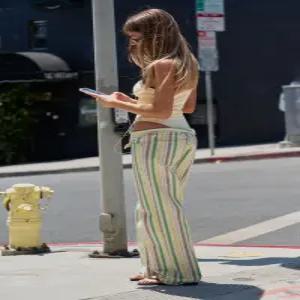ZARA JEANS TRF WIDE LEG 로우라이즈 스트라이프 - 스트라이프 6929/217/104