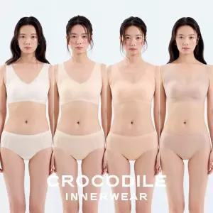 크로커다일 쿨라이트 실키핏 일체형 V넥 브라팬티 8종세트 CDW6N42434445_T