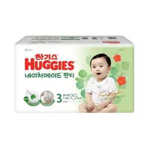 하기스 네이처메이드 팬티 3단계 중형 공용 52매 1팩