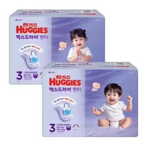 2025 하기스 맥스드라이 팬티 3단계 중형 64매 2팩
