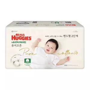 하기스 네이처메이드 퓨어코튼 밴드 2단계 소형 공용 44매 2팩
