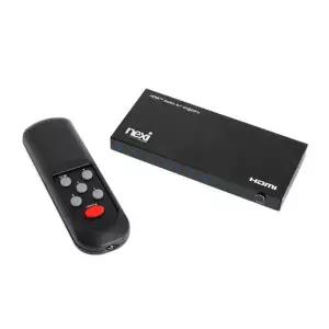 4K USB HDMI 4대1 스위치 노트북 PC 컴퓨터 고화질 화면 4대 기기 리모콘