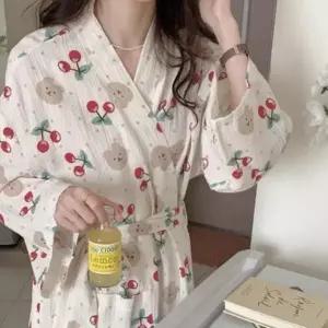 여성 사계절 얇은 샤워가운 목욕가운 로브 홈웨어