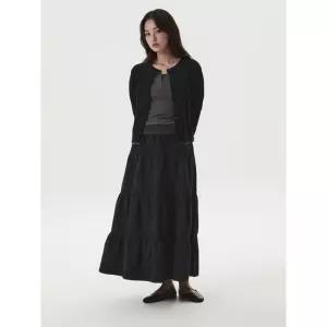 후아유 Long Tiered Skirt WHWHG4941F 1000858078249