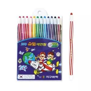 지구화학 슈퍼색연필 12색