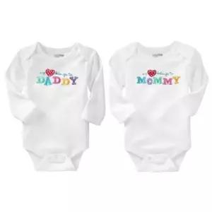 DADDY 아기바디슈트 신생아바디슈트 MOM 바디수트2종세트-1300129 LOVE 유아옷