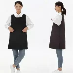 주방 포켓 앞치마 데일리 조리용 어린이집 여성 원피스 앞치마 생활 가정용 작업실 유니폼 활동성 가벼운