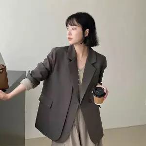 미니멀 오버핏 레이어드컷 블레이저 자켓 (루즈핏느낌 1치수UP 주문)