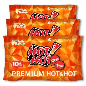 [어린이 안전인증] 핫앤핫 프리미엄 더블미니 핫팩(ORANGE) 60개(2pcs X30) 늘 최신 제조품으로만 국내직접